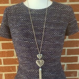 Boden navy tweed dress